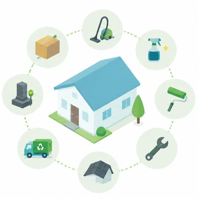整理から住まいのメンテナンスまで対応